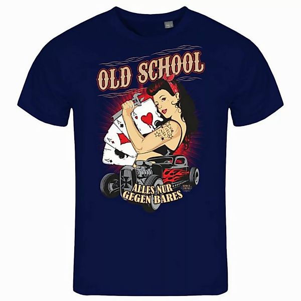 deinshirt Print-Shirt Herren T-Shirt Old School alles nur gegen Bares Funsh günstig online kaufen