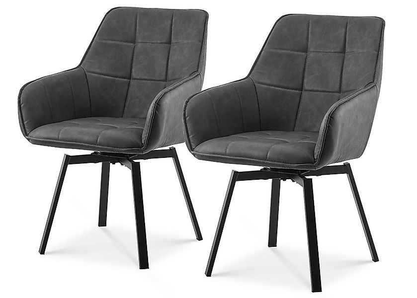 Ofcasa Esszimmerstuhl Kunstlderstuhl (2er Set), Gepolsterter günstig online kaufen