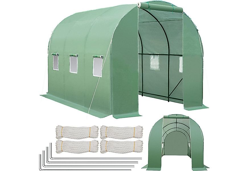 tectake Pflanztunnel Foliengewächshaus, Set, 343 x 200 x 200 cm, 11,4 m³, i günstig online kaufen