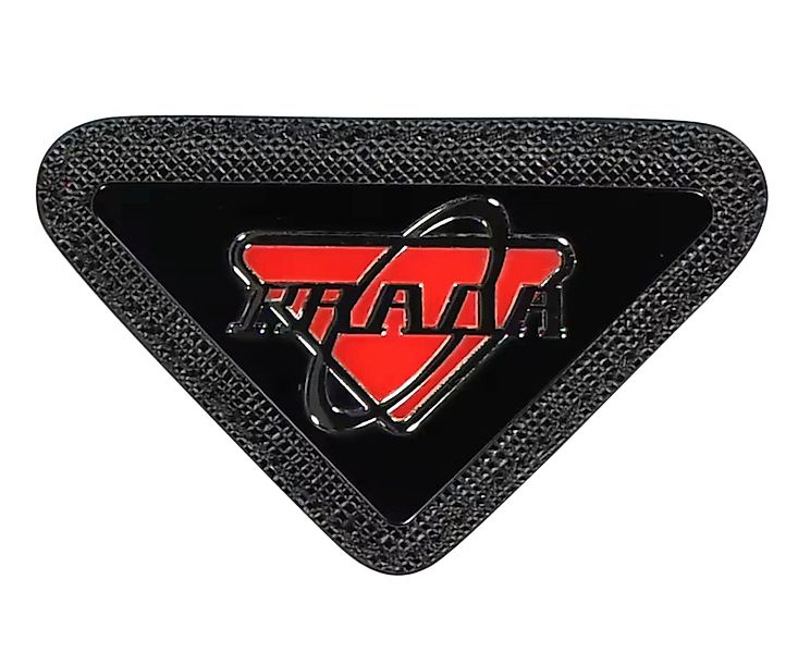 PRADA Anstecknadel Logo Brosche Pin Patch günstig online kaufen