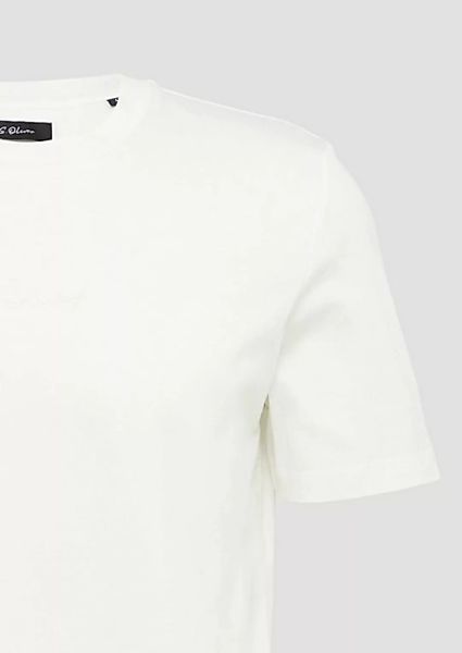 s.Oliver BLACK LABEL Kurzarmshirt T-Shirt aus merzerisierter Baumwolle mit günstig online kaufen