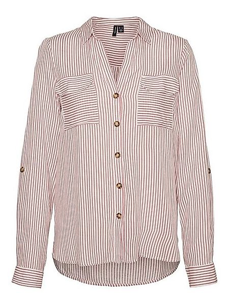 Vero Moda Blusenshirt Legeres Blusen mit Brusttaschen Krempelärmel VMBUMPY günstig online kaufen