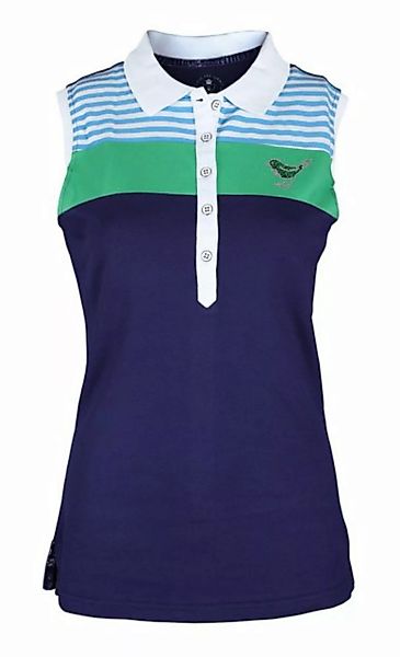 girls golf Poloshirt Girls Golf Polo "stripes up" Sleeveless Blau - Grün Da günstig online kaufen