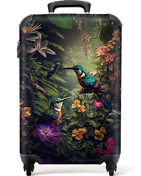 NoBoringSuitcases.com© Hartschalen-Trolley Blumen - Vogel - günstig online kaufen