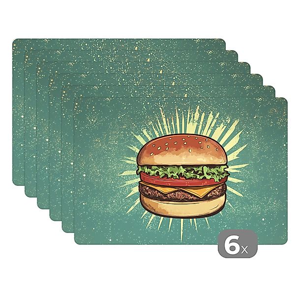 MuchoWow Platzset Hamburger - Illustration - günstig online kaufen