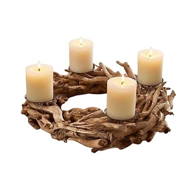 Home-trends24.de Adventskranz Deko Kranz Adventskranz rund Weihnachten Rust günstig online kaufen