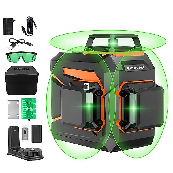 MECO Laserwasserwaage, (3x360° Kreuzlinienlaser 12 Linienlaser günstig online kaufen
