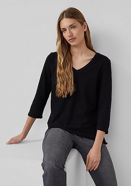 s.Oliver 3/4-Arm-Shirt T-Shirt Jersey-T-Shirt mit Flammgarnstruktur und ger günstig online kaufen