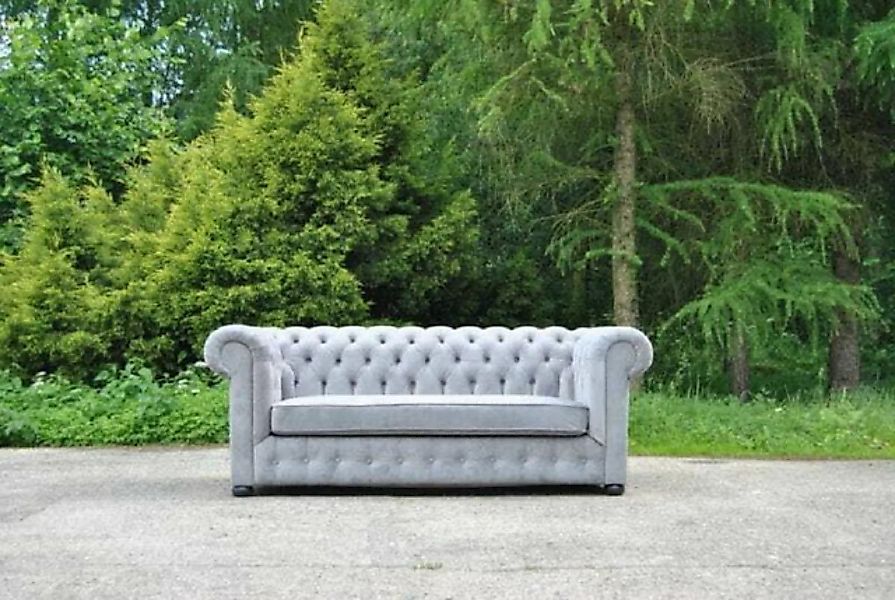 JVmoebel Sofa Chesterfield 3 Sitzer Couch Polster Wohnzimmer Sofa grau günstig online kaufen