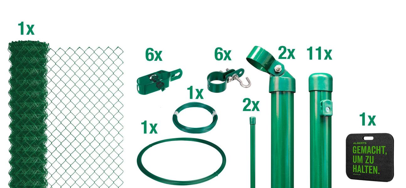 Alberts Maschendrahtzaun Höhe: 80 - 200 cm, Gesamtlänge: 15 - 100 m, zum Ei günstig online kaufen