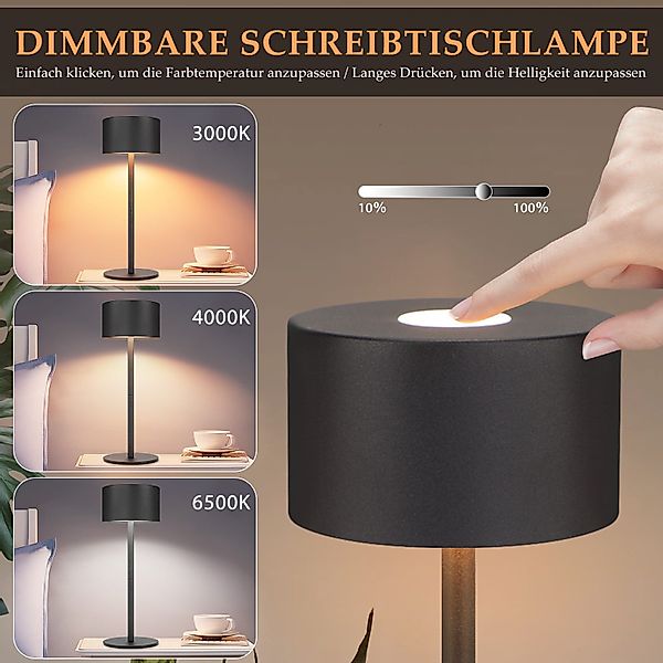Nettlife LED Tischleuchte Kabellos 2ER Touch günstig online kaufen