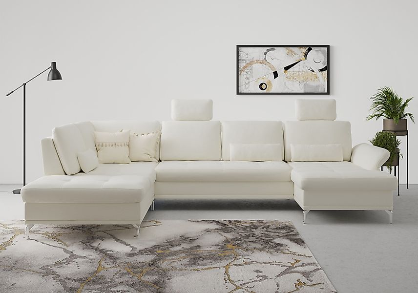 INOSIGN Wohnlandschaft "Palm Beach U-Form" Federkern, mit Sitztiefenverstel günstig online kaufen