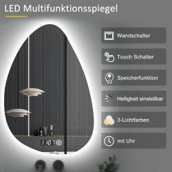 WDWRITTI Badspiegel Badezimmerspiegel mit Beleuchtung Wandspiegel günstig online kaufen