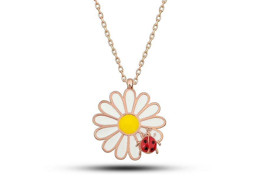 Nisan Kette und Anhänger Set, 925er Silber Halskette – Rosevergoldete Gänse günstig online kaufen