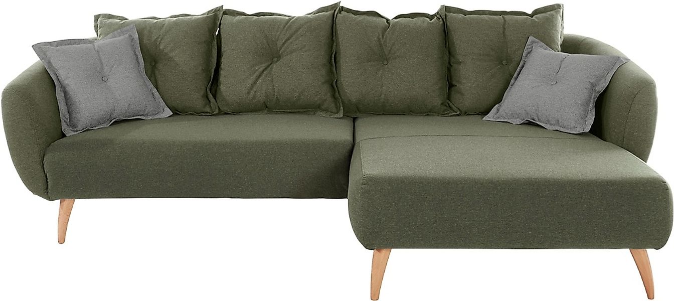 Home affaire Ecksofa "Baggio formschöne Polsterecke, bequem, Breite 277cm, günstig online kaufen