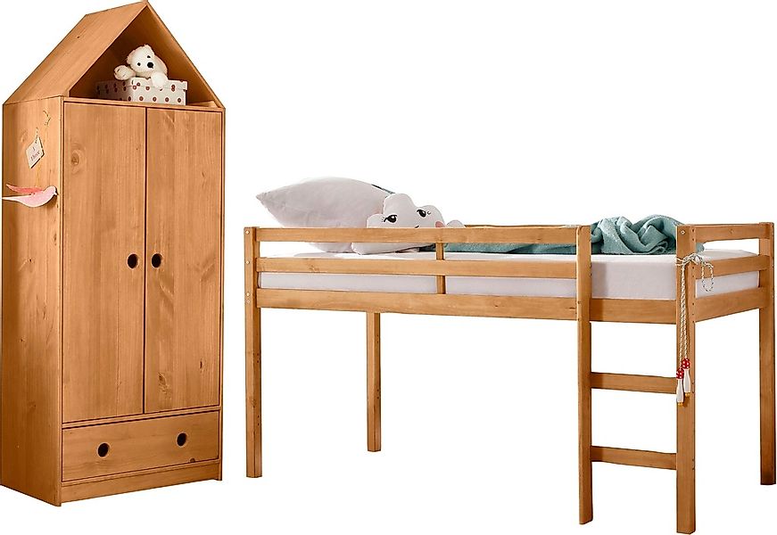 Lüttenhütt Jugendzimmer-Set "Alpi", (Spar-Set, 2 tlg.), Hochbett und Kleide günstig online kaufen
