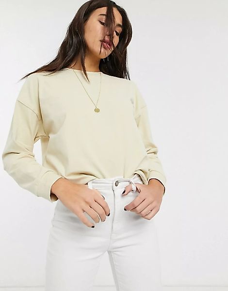 Topshop – Sweatshirt in Ecru-Weiß günstig online kaufen