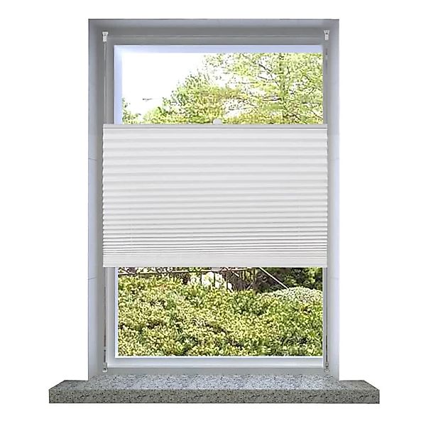 Plissee Faltrollo Rollo Plisseerollo  110x200cm Weiß günstig online kaufen