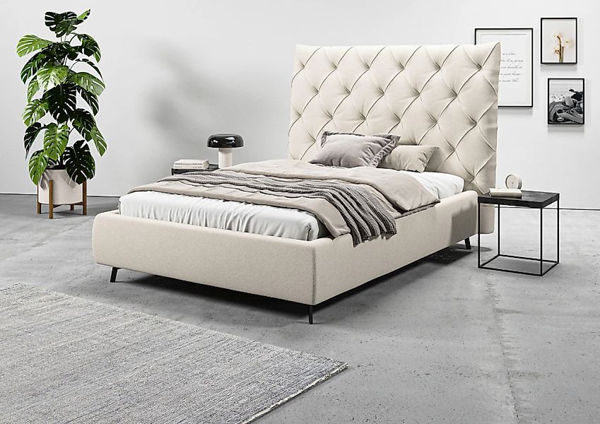 Home affaire Polsterbett "Maxime, in 4 Breiten bis 200cm, auch in Leder" Ko günstig online kaufen