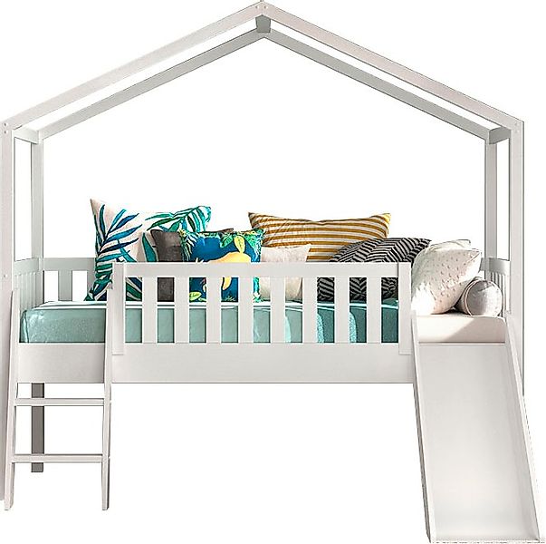 Vipack Hausbett "Kiefer massiv weiß lackiert, Made in Europe, stabil gebaut günstig online kaufen
