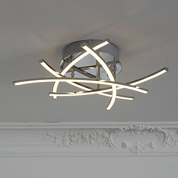LED-Deckenlampe Cross tunable white, 5fl., chrom günstig online kaufen