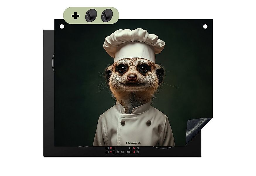 KitchenYeah Küchenrückwand Tier - Koch - Erdmännchen, (1-tlg), Abdeckung In günstig online kaufen