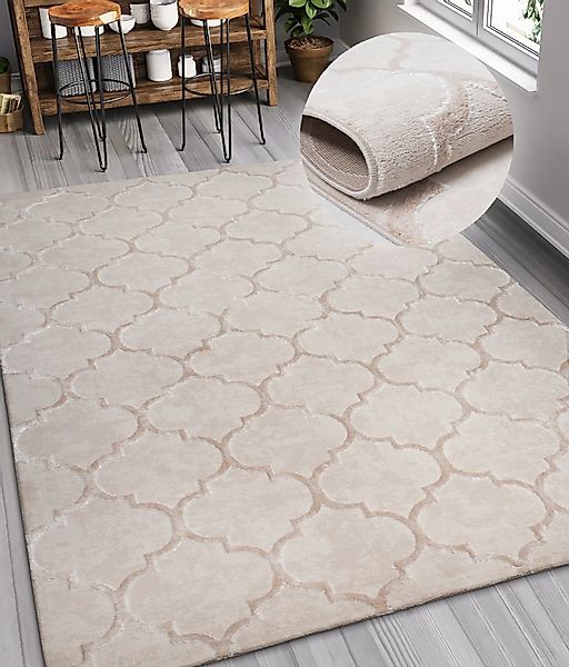 OTTO home Teppich "Badra Kurzflor" rechteckig 12 mm Höhe geometrisch, Hoch günstig online kaufen