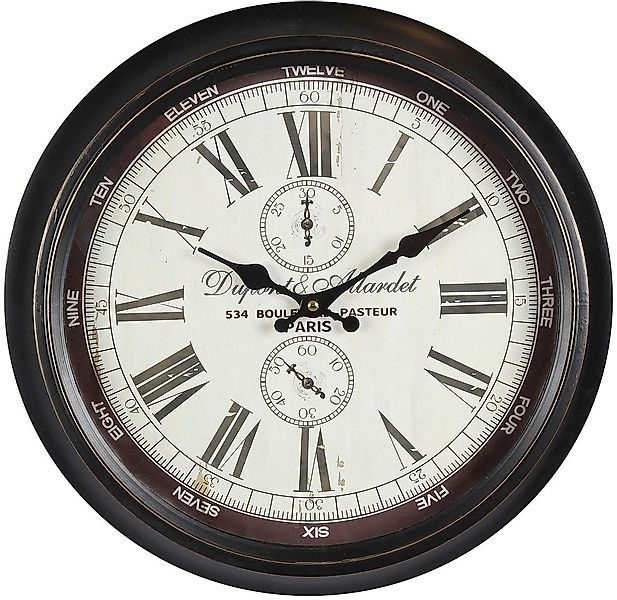 Ambiente Haus Wanduhr "Dupont Wanduhr aus Metall 40cm" günstig online kaufen