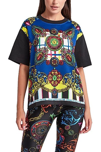 Versace Print-Shirt Damen Barock T-Shirt Bluse Multicolor Statement aus Far günstig online kaufen