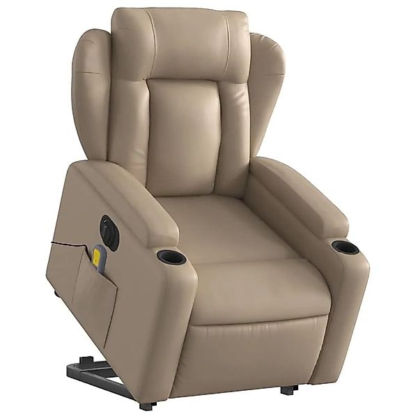 vidaXL Massagesessel mit Aufstehhilfe Elektrisch Cappuccino Kunstleder 3204 günstig online kaufen