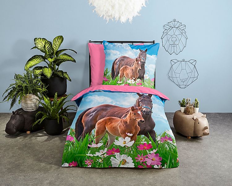 good morning Kinderbettwäsche "Dora" 2 Stk. tlg. Baumwolle, 135x200, Reißve günstig online kaufen