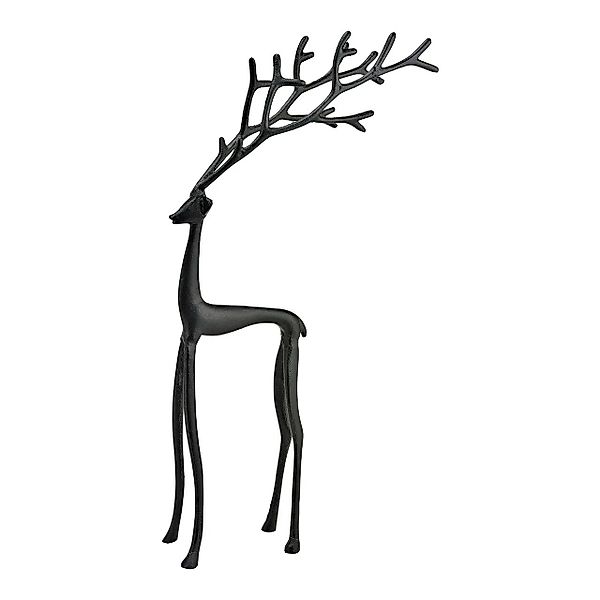Interdesign24 Weihnachtsfigur Hirsch black, Schwarz Metall günstig online kaufen