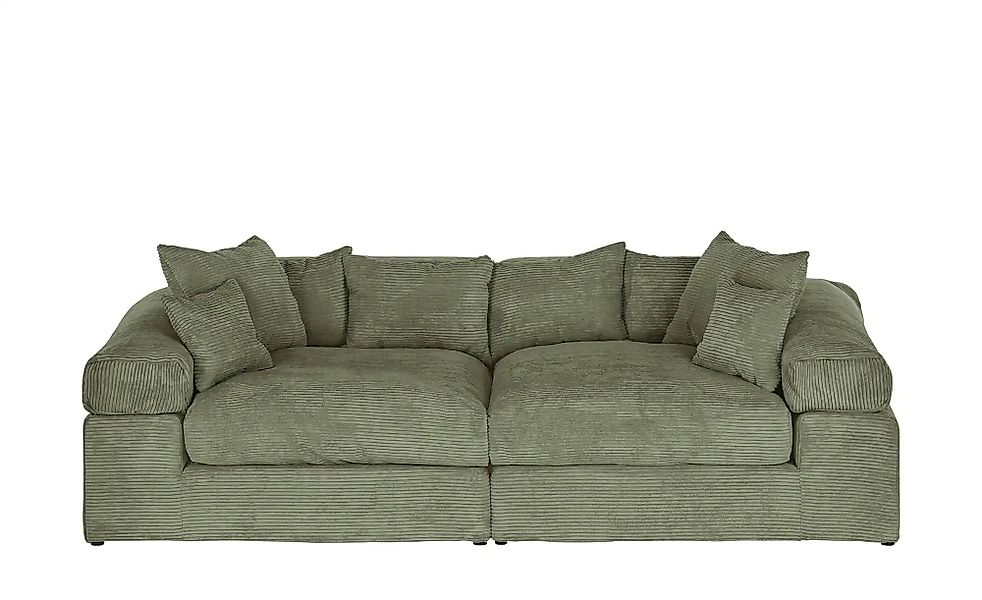 smart Big Sofa im modernem Cord Lianea ¦ grün ¦ Maße (cm): B: 260 H: 86 T: günstig online kaufen
