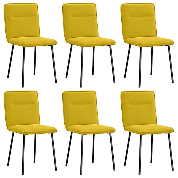 vidaXL Esszimmerstühle 6 Stk Gelb Samt 3315586 günstig online kaufen