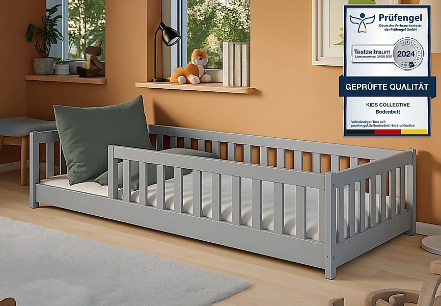 Kids Collective Kinderbett Bodenbett Bett mit Rausfallschutz & Lattenrost M günstig online kaufen