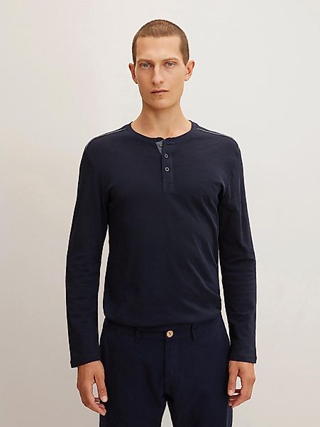 TOM TAILOR Langarmshirt Henley Langarmshirt aus günstig online kaufen
