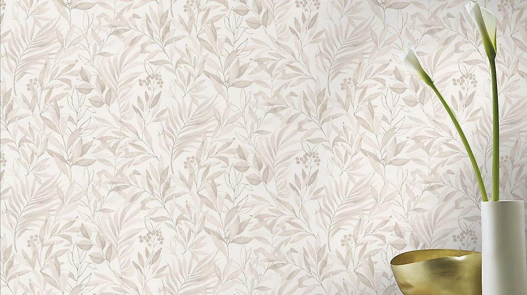 Rasch Papiertapete "mit Blättern" botanisch glatt mit Pflanzen günstig online kaufen