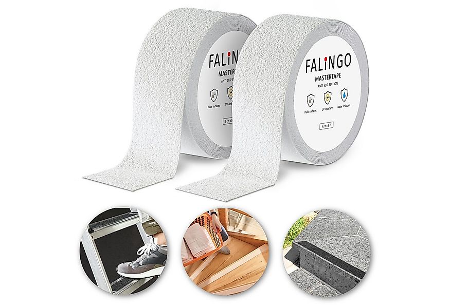 FALINGO Klebeband Antirutsch Klebeband, PVC Anti-Slip Tape, 2 Rollen 5 cm x günstig online kaufen