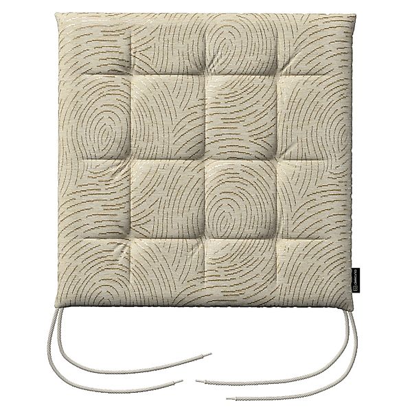 Stuhlkissen Jonas mit Bindeschnur, beige-golden, 40 x 40 x 3,5 cm, Living I günstig online kaufen