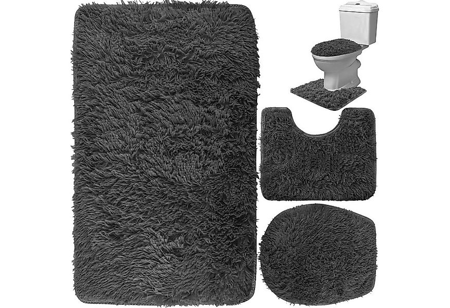 Ruhhy Badematte Badezimmerteppich-Set Badvorleger WC-Vorleger mit Ausschnit günstig online kaufen