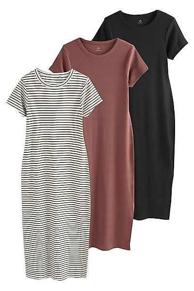 The Set Midikleid 3 Stk. The Set Gerippte Bodycon-Kleider (3-tlg) günstig online kaufen