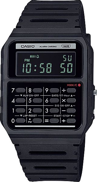 CASIO VINTAGE Digitaluhr mit Taschenrechner Vintage Edgy Schwarz günstig online kaufen