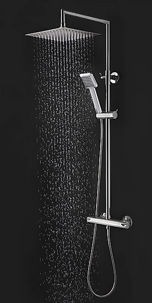 welltime Stangenbrause-Set "Raindrop", Überkopfbrauseset Duschsystem Duschs günstig online kaufen