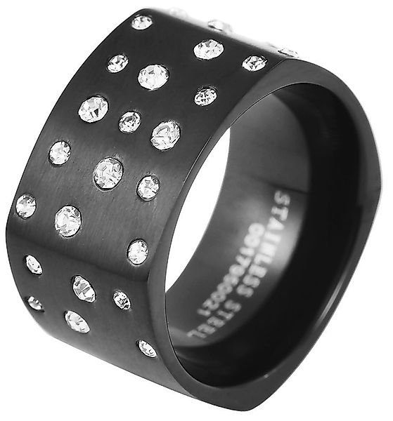 AKZENT Fingerring Jabari aus Edelstahl Similibesatz günstig online kaufen