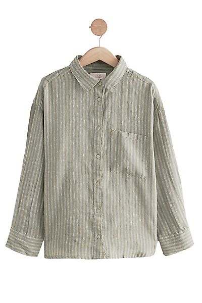 Next Langarmbluse Bluse aus 100 % Leinen günstig online kaufen