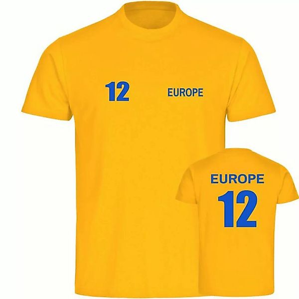 multifanshop T-Shirt Herren Europe - Trikot 12 - Männer günstig online kaufen