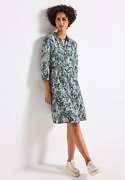 STREET ONE Tunikakleid, mit Snake Print und Volants günstig online kaufen