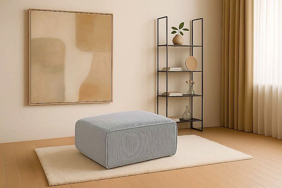 andas Polsterhocker "Noord 92/66 cm", mit Kedernaht, schöne Serienergänzung günstig online kaufen