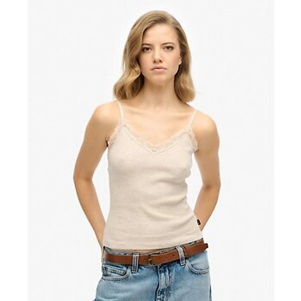 Superdry  Tank Top Débardeur court à liseré dentelle femme  Essential günstig online kaufen