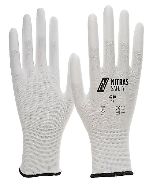 Nitras Arbeitshandschuhe 6210 Nylon-Arbeitshandschuhe Gartenhandschuhe PU-b günstig online kaufen